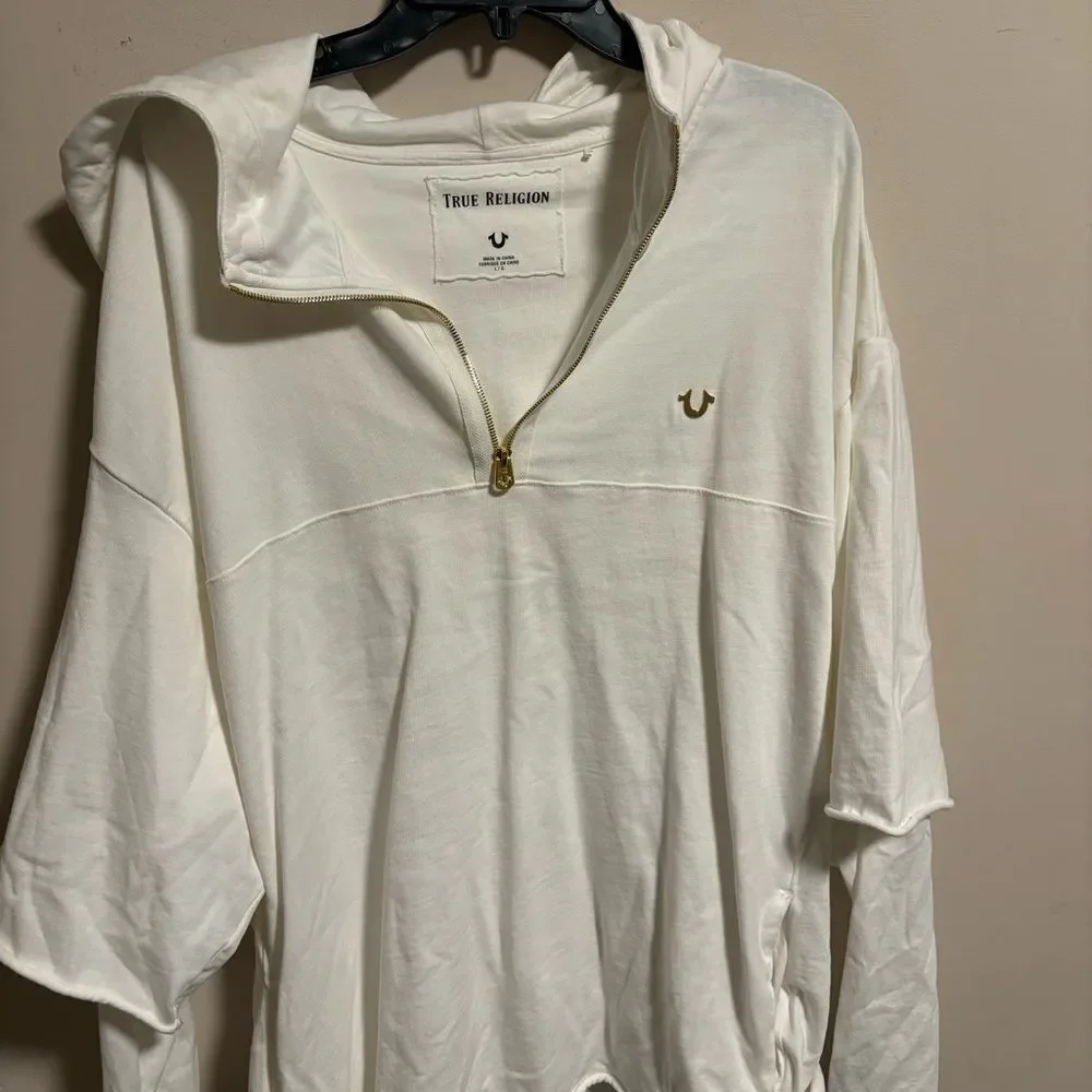 True Religion Brand Jeans DOUBLE LAYER PULLOVER Hoodie 100187- Size Large